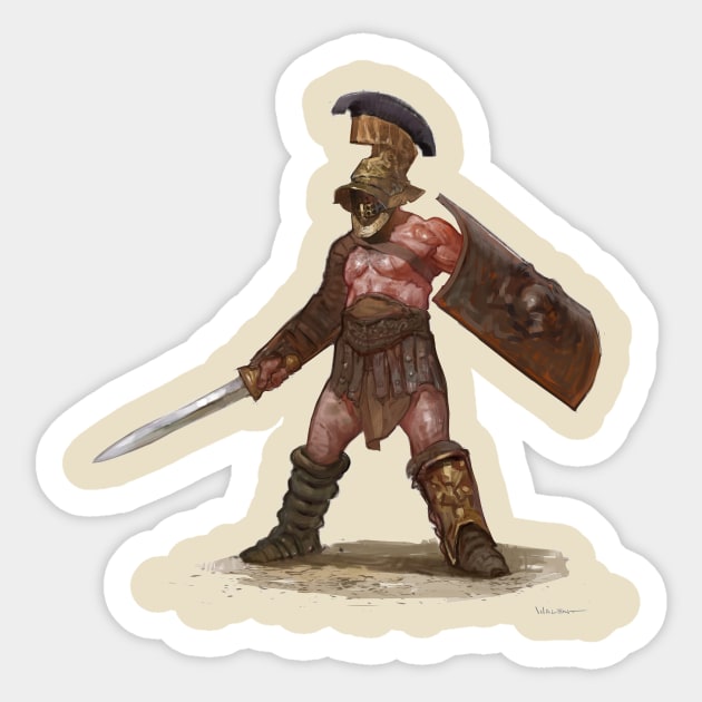 Gladiator Sticker by Vlad Gheneli